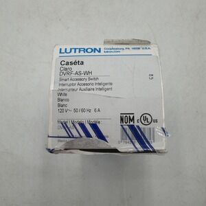 Lutron DVRF-AS-WH Caseta Claro Smart Accessory Switch Diva 3-Way White NEW